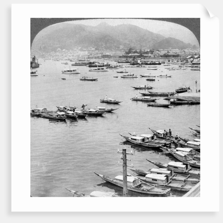 Looking north over vessels in the port of Nagasaki, Japan by Underwood & Underwood
