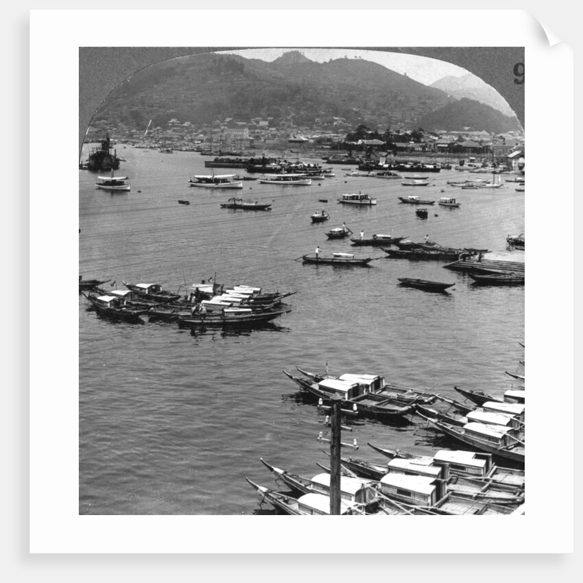Looking north over vessels in the port of Nagasaki, Japan by Underwood & Underwood