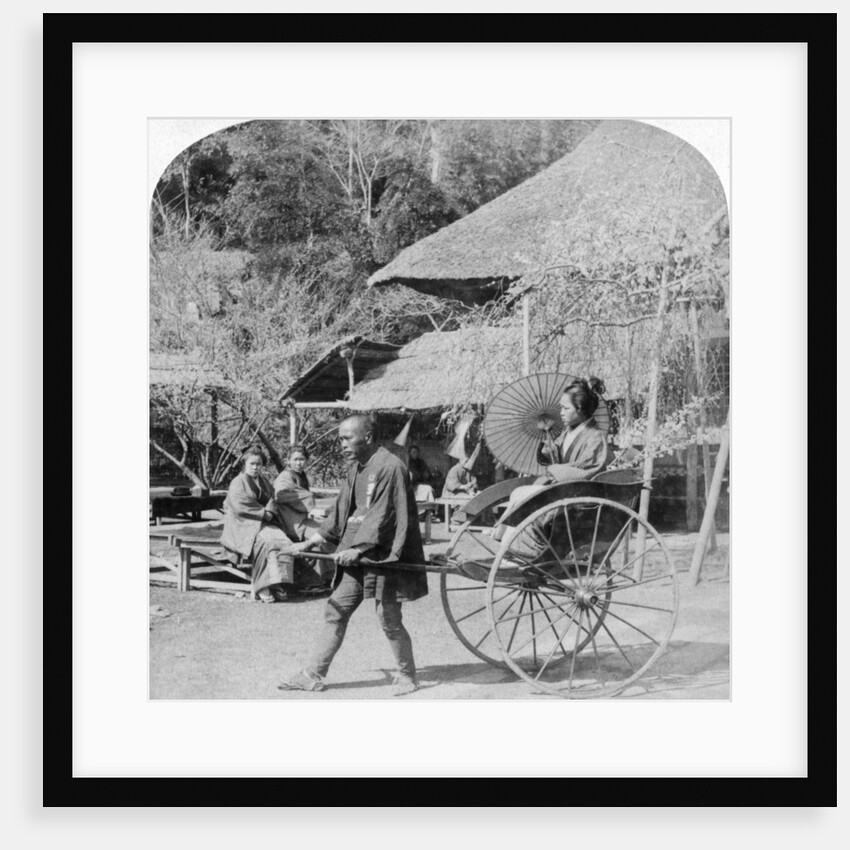 A morning ride in a jinrikisha (rickshaw), Sugita, Japan by Underwood & Underwood