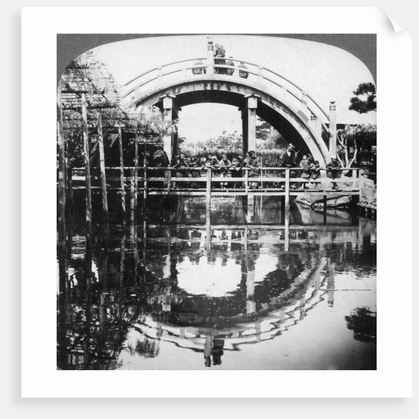 A semi-circular bridge in Japan by Underwood & Underwood