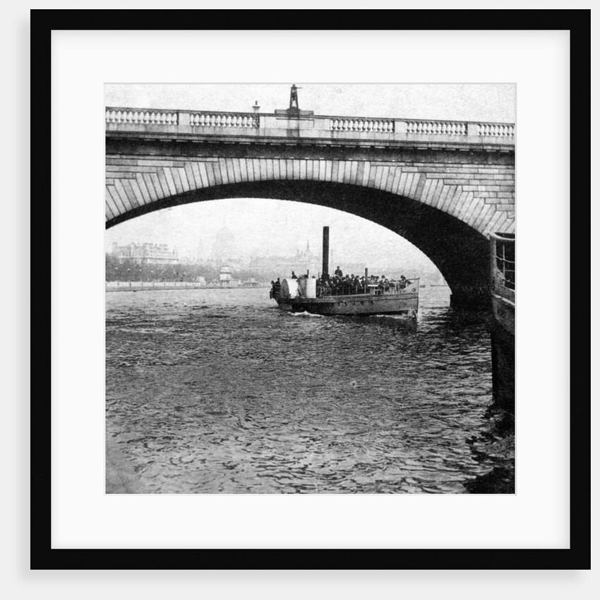 A steamer passing underneath Waterloo Bridge, London by Anonymous