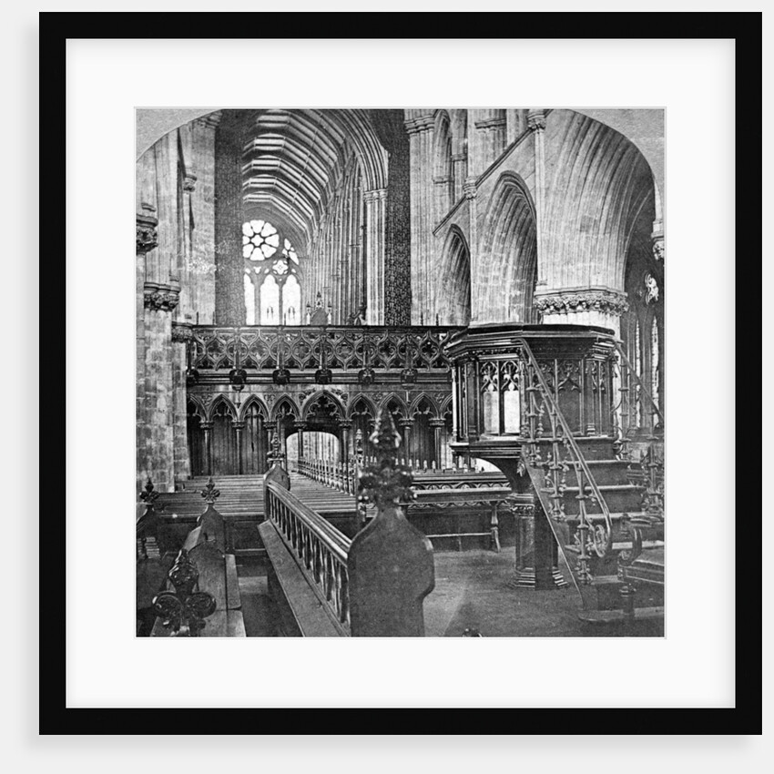 Interior of Glasgow Cathedral, Scotland by Underwood & Underwood