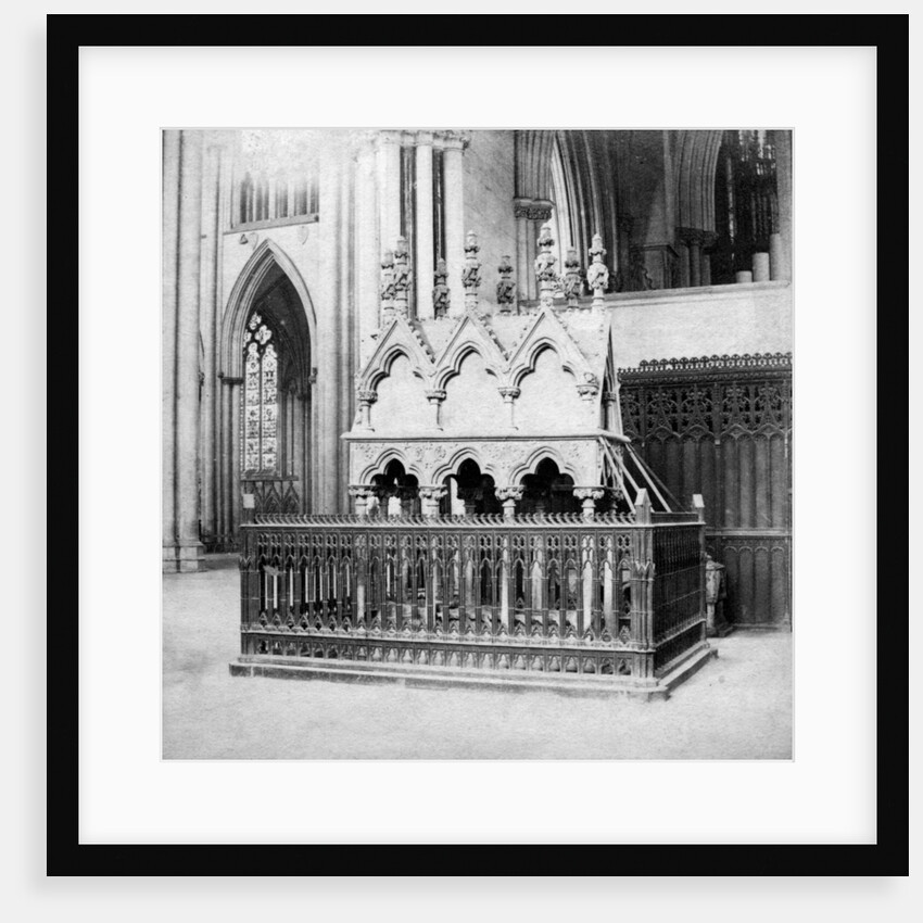 Monument of Walter de Grey, York Minster, York, North Yorkshire by George Washington Wilson