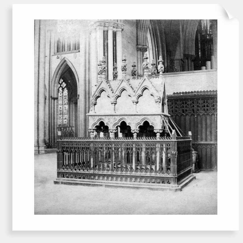 Monument of Walter de Grey, York Minster, York, North Yorkshire by George Washington Wilson