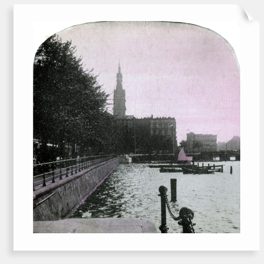 City Hall and the Alster, Hamburg, Germany by Anonymous