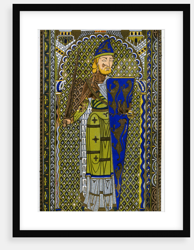 Representation of the enamel effigy of Geoffrey V on his tomb at Le Mans Cathedral by Lemercier