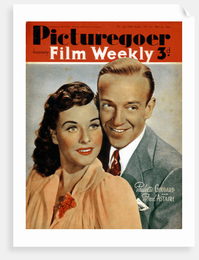 Fred Astaire (1899-1987) and Paulette Goddard (1910-1990), actors by Anonymous