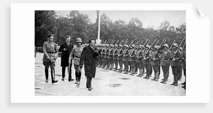 Friedrich Ebert (1871-1925) inspecting the troops, Germany by Anonymous