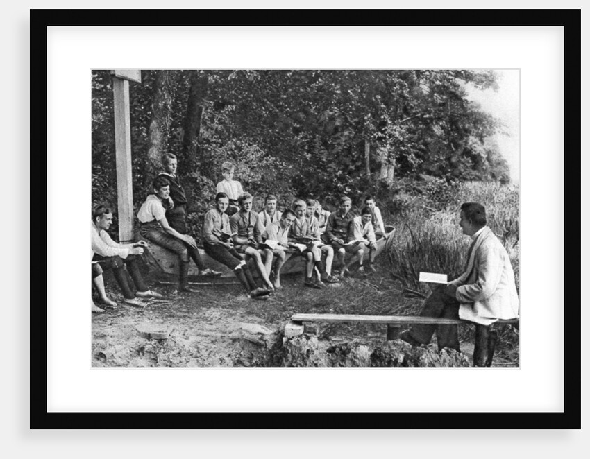 Boys studying nature, Germany by Anonymous