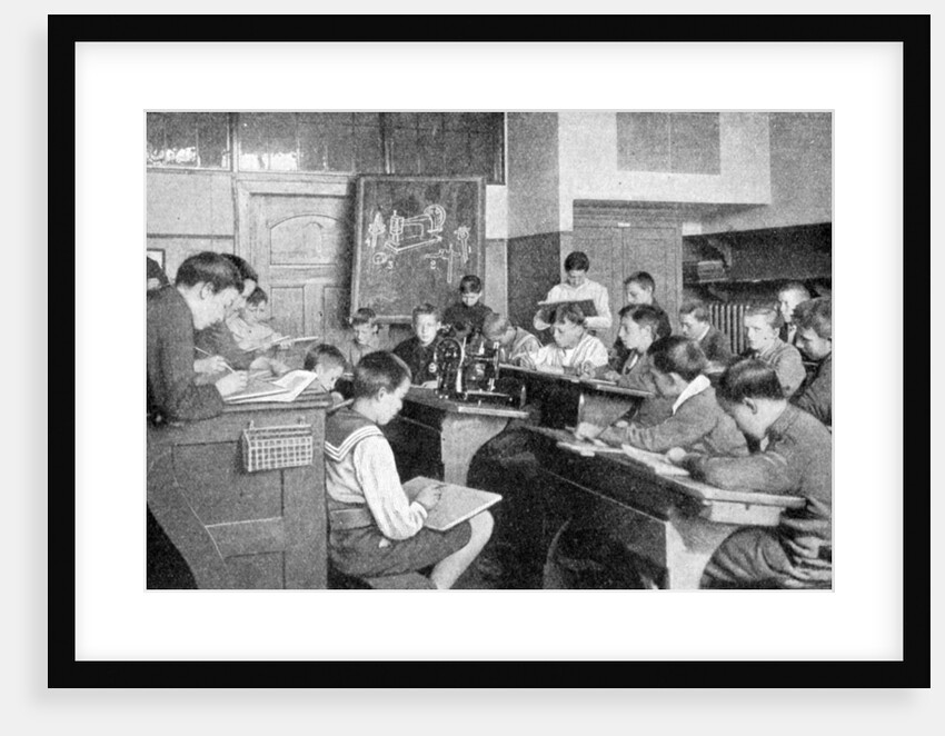 Schoolboys in a drawing lesson, Germany by Photothek