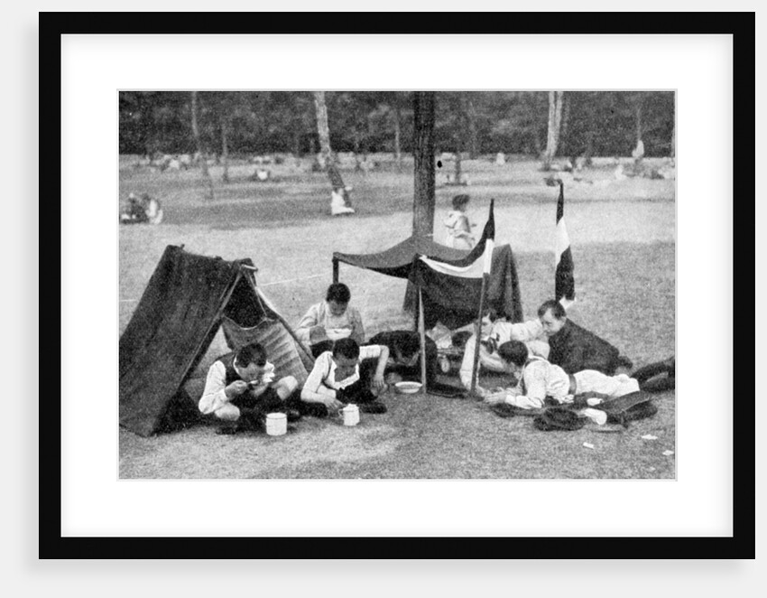 Boys camping, Berlin, Germany by Anonymous
