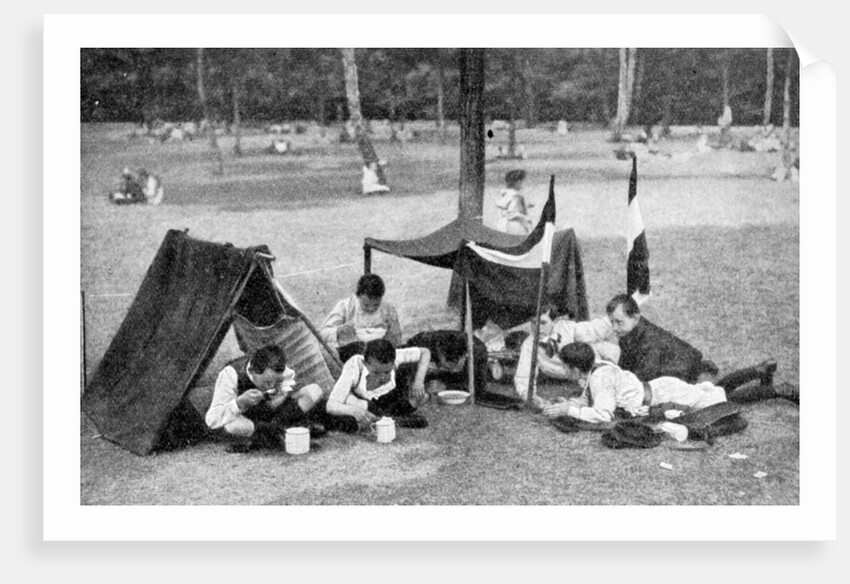 Boys camping, Berlin, Germany by Anonymous