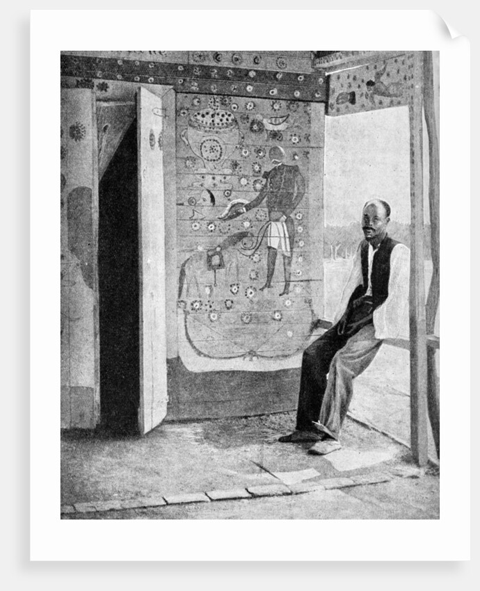 On the threshold of a voodoo temple, Haiti by Anonymous