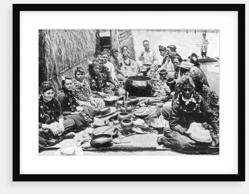 Hawaiians at a banquet, Hawaii by RM Clutterbuck