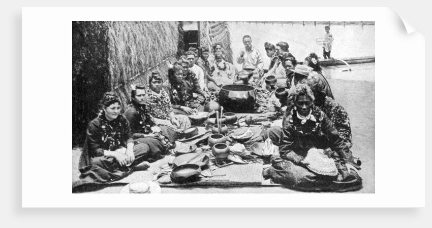 Hawaiians at a banquet, Hawaii by RM Clutterbuck