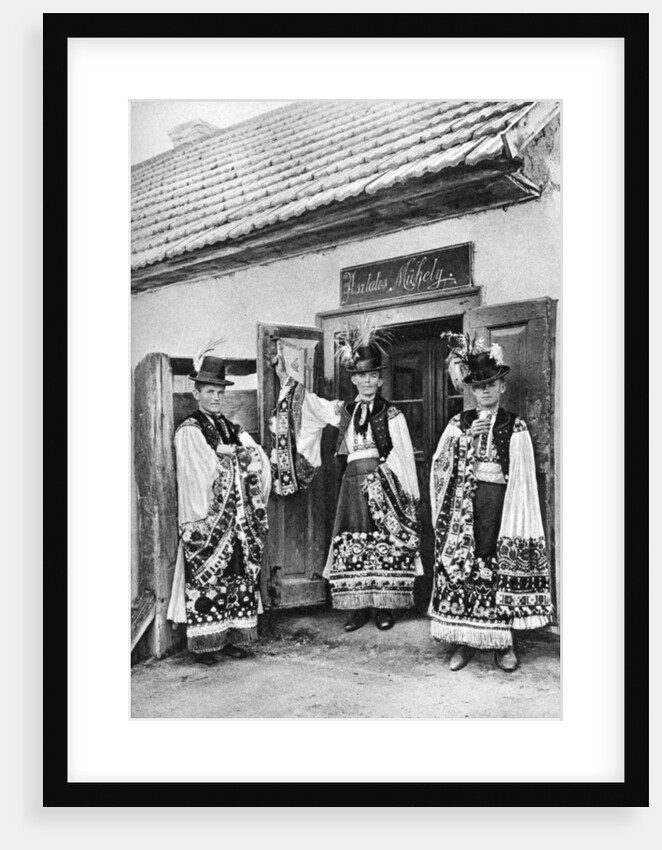 Young priests in costume in rural Hungary by AW Cutler