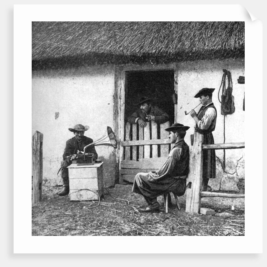 Leisure time for cowherds, Hungary by AW Cutler