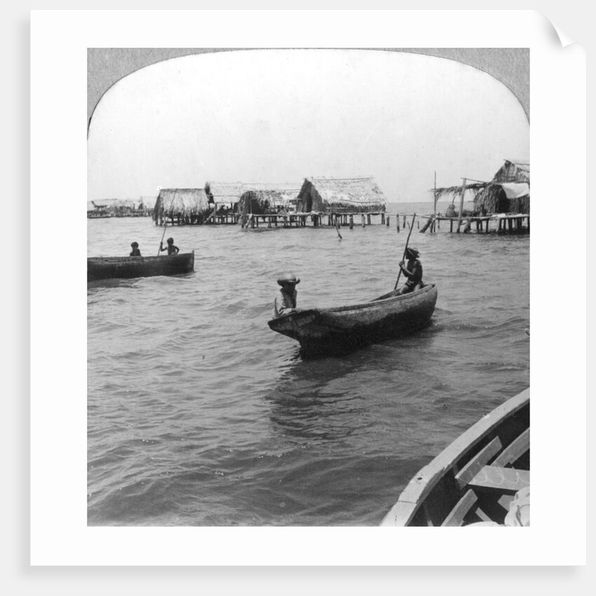 Indians in log canoes, Lake Maracaibo, Venezuela by Anonymous