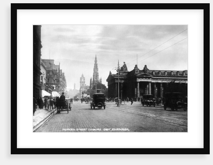 Looking east along Princes Street, Edinburgh by Valentine & Sons