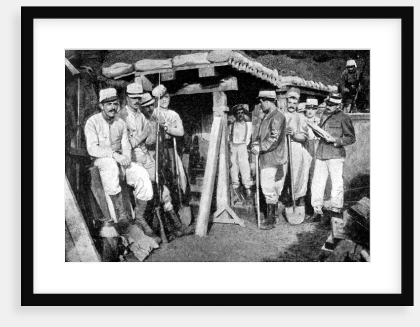 French sappers laying mines, France, First World War by Anonymous