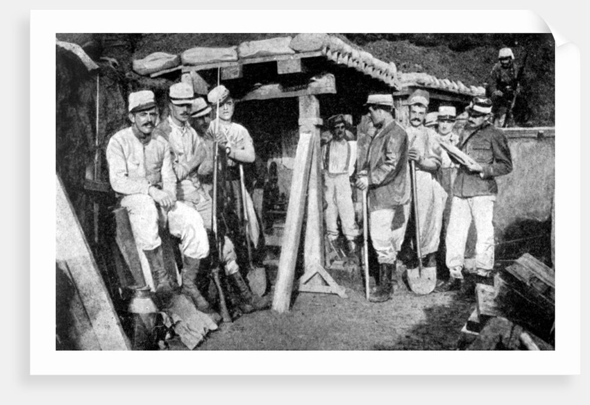 French sappers laying mines, France, First World War by Anonymous