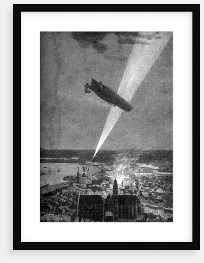 Zeppelin bombardment of Antwerp, First World War by RG Mathews