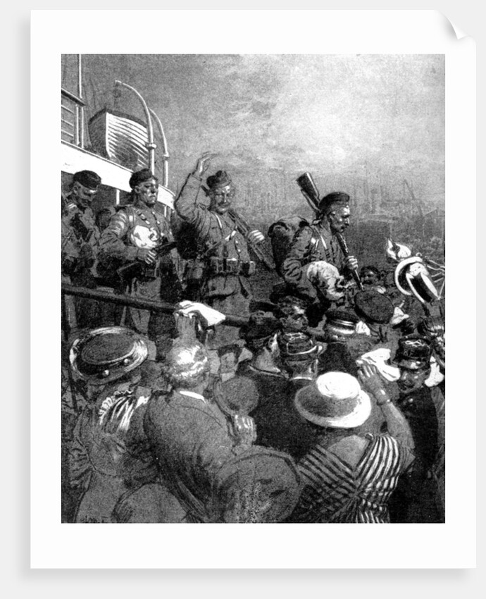 Scottish Highlanders of the British Expeditionary Force at Boulogne, France, First World War by Anonymous