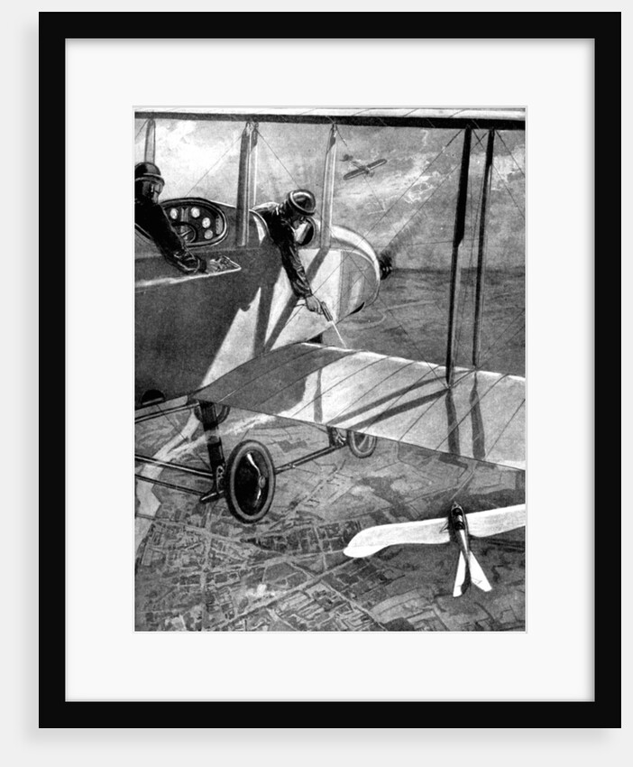 British biplane versus German Taube, First World War by Anonymous