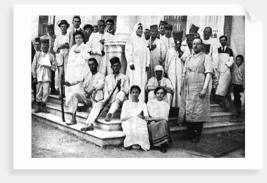 Wounded soldiers being cared for by the Serbian Red Cross, First World War by Anonymous