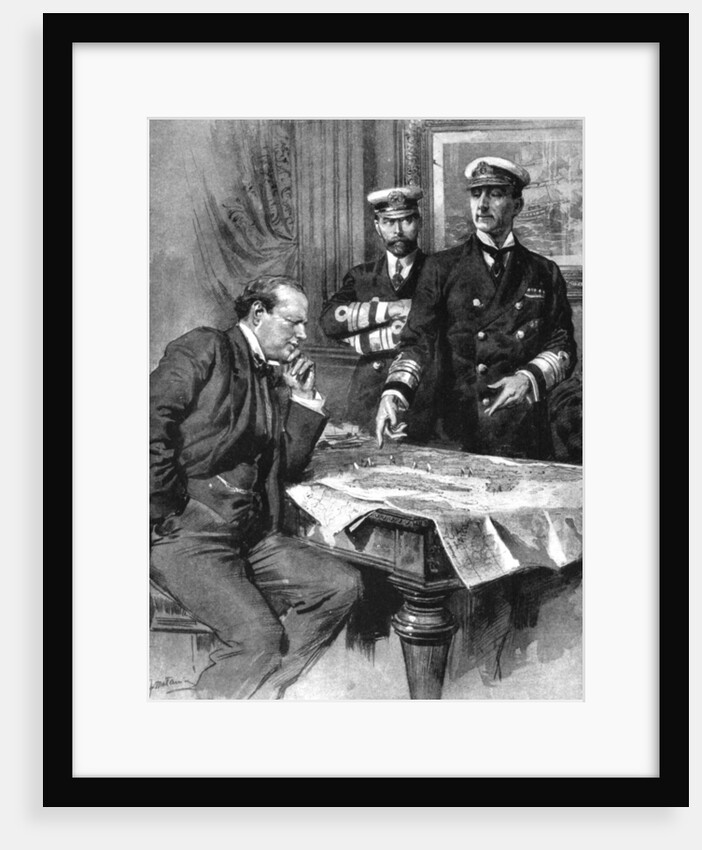 Winston Churchill, Charles Madden and Sir John Jellicoe, First World War by Anonymous