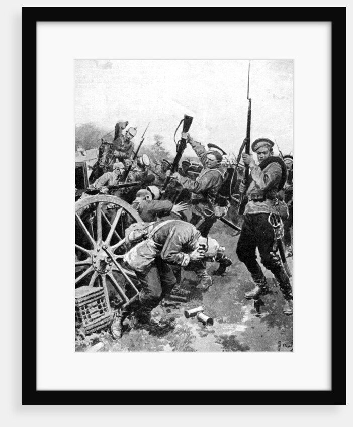Cossack attack on German troops, East Prussia, First World War by Anonymous