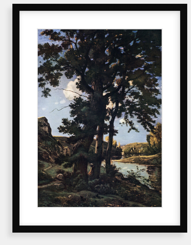 Oak trees in Chateaunenard, France by Henri-Joseph Harpignies