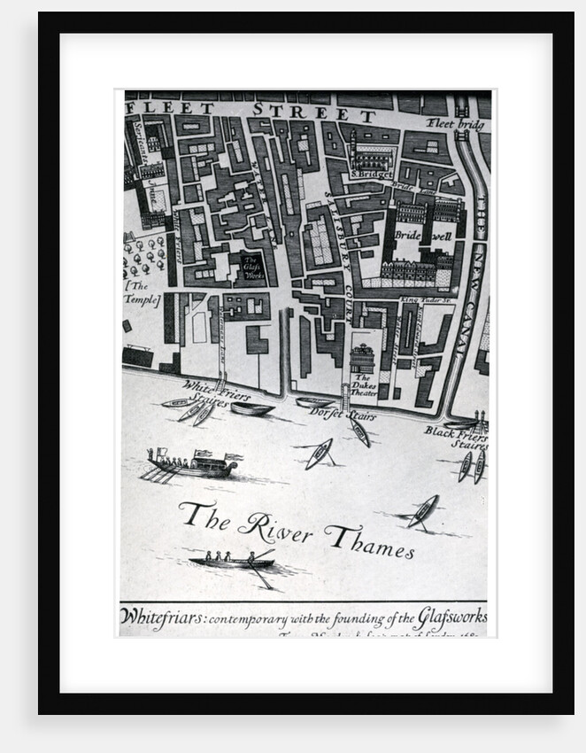 Map of London featuring Whitefriars by Morden & Lea