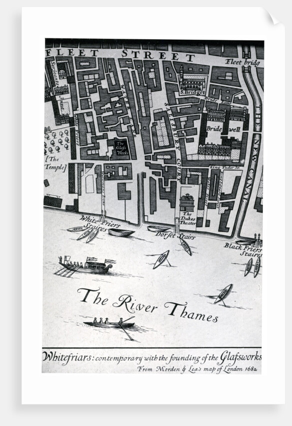 Map of London featuring Whitefriars by Morden & Lea