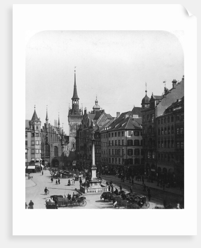Marienplatz, Munich, Germany by Wurthle & Sons