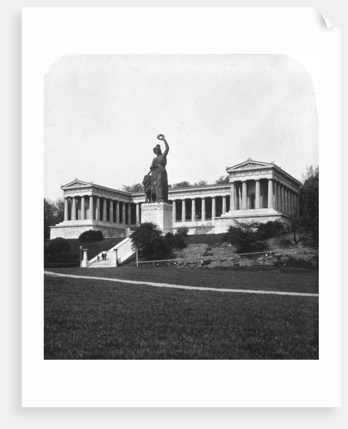 The Ruhmeshalle and Bavaria statue, Munich, Germany by Wurthle & Sons