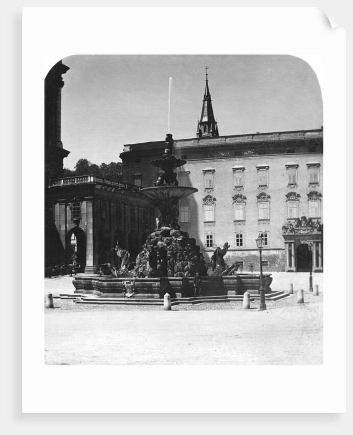 Court fountain and residence, Salzburg, Austria by Wurthle & Sons