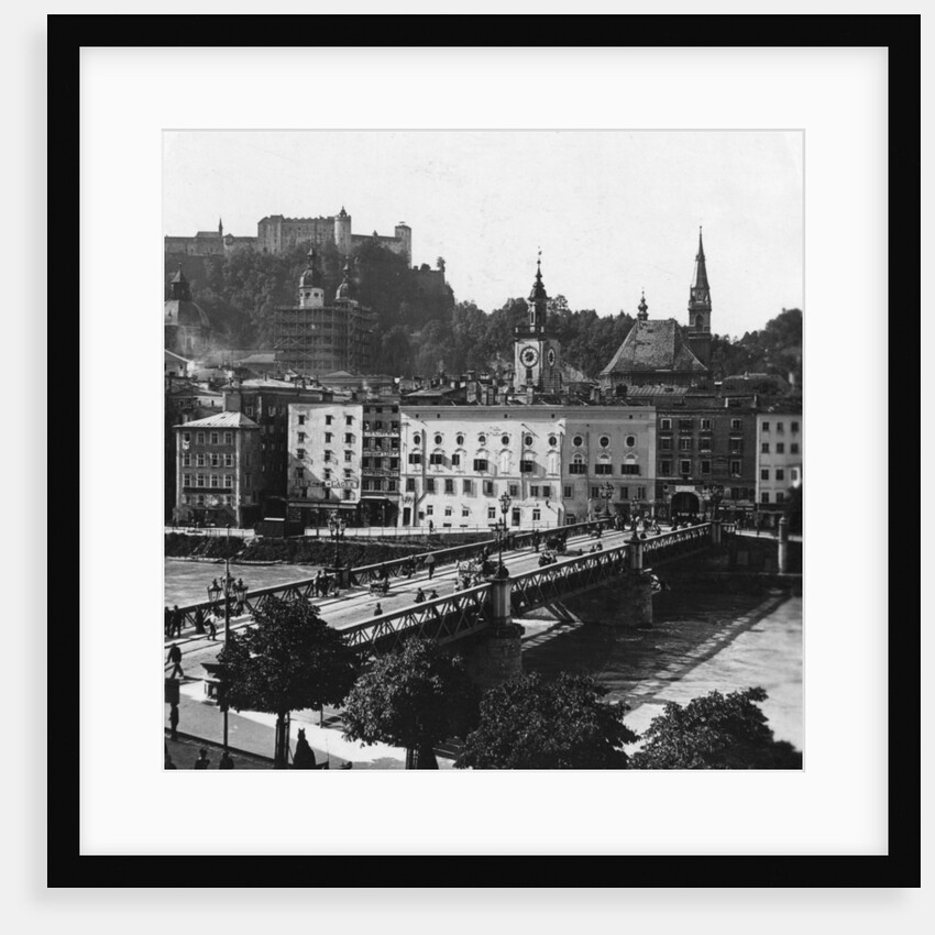 Bridge over the Salzach, Salzburg, Austria by Wurthle & Sons