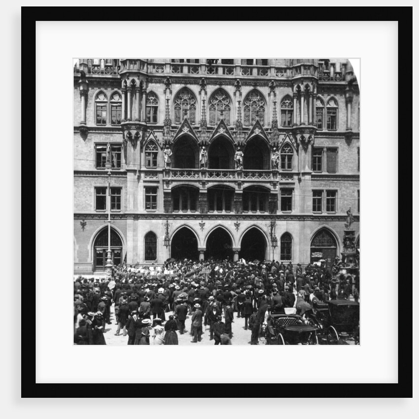 An outdoor concert at the Town Hall, Munich, Germany by Wurthle & Sons