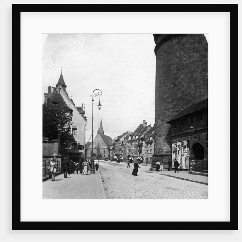 Strassenkarte, Nuremberg, Bavaria, Germany by Wurthle & Sons