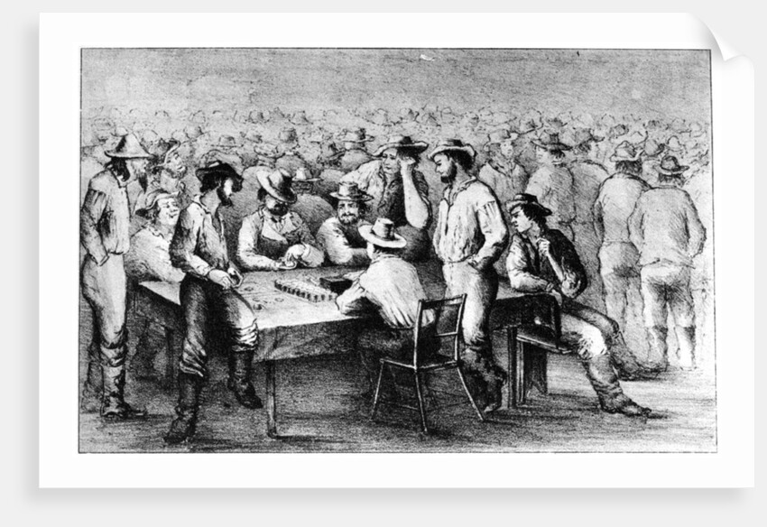 Gambling in the mines, Monte, California by Britton & Rey