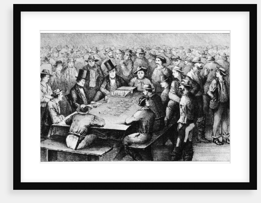 Gambling in the mines, Faro, California by Britton & Rey