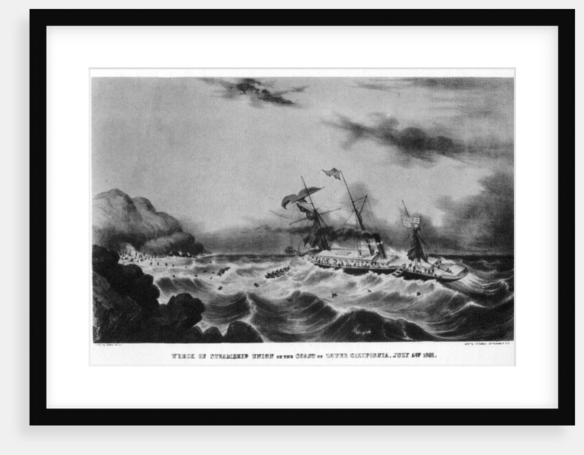 The wreck of the steamship 'Union' on the coast of lower California by John Henry Bufford