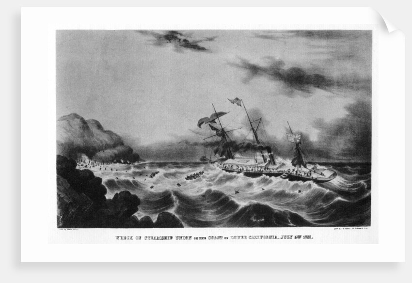 The wreck of the steamship 'Union' on the coast of lower California by John Henry Bufford