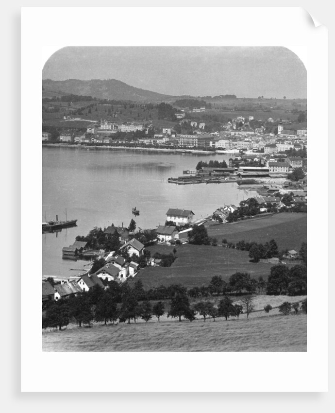 The lakefront at Gmunden, Salzkammergut, Austria by Wurthle & Sons
