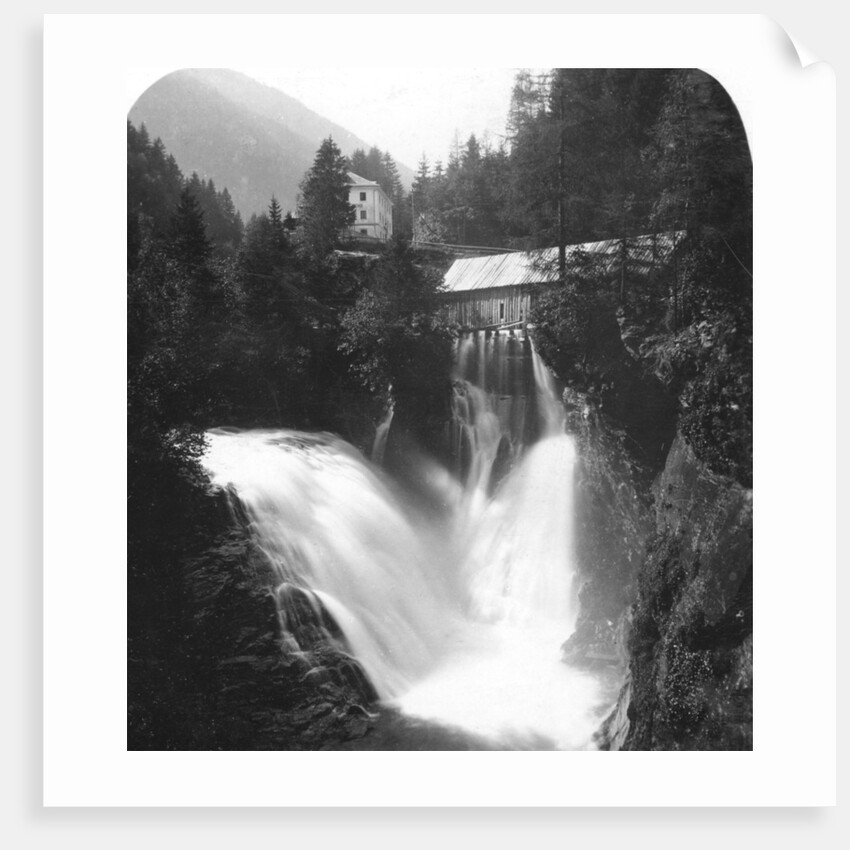 The waterfall at Badgastein, Austria by Wurthle & Sons