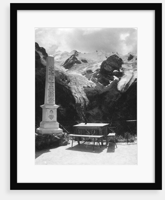 A monument in Stilfserjoch Strasse, Weisse Knott, Tyrol by Wurthle & Sons