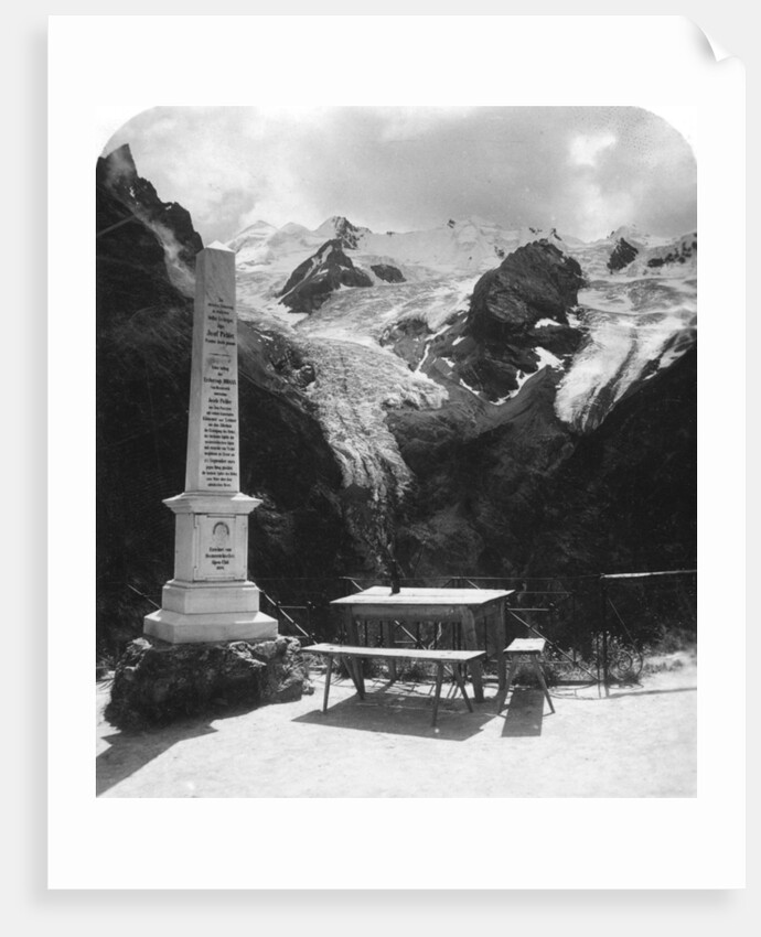 A monument in Stilfserjoch Strasse, Weisse Knott, Tyrol by Wurthle & Sons