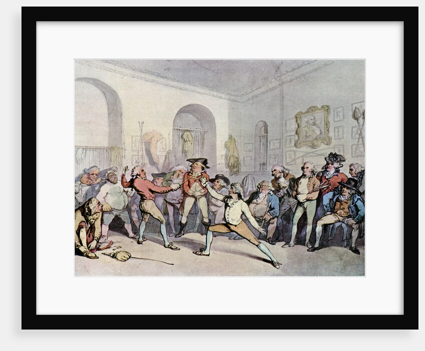 Mr H Angelo's Fencing Academy by Thomas Rowlandson