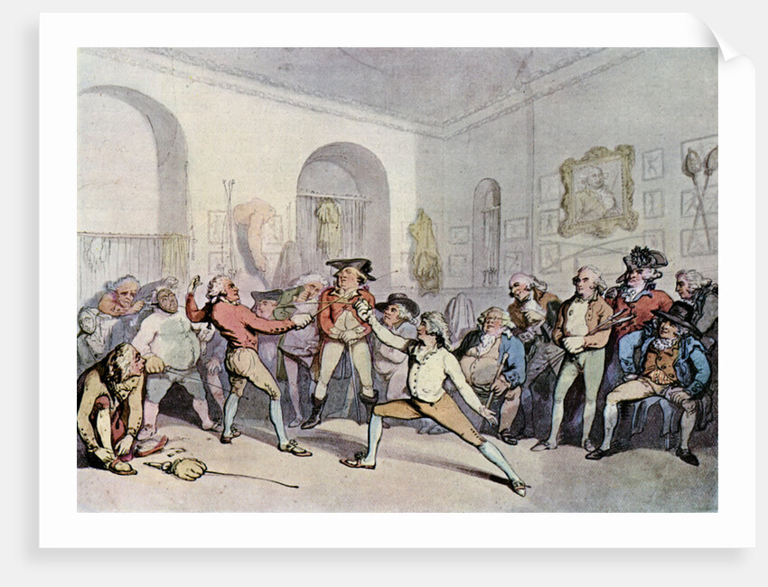 Mr H Angelo's Fencing Academy by Thomas Rowlandson